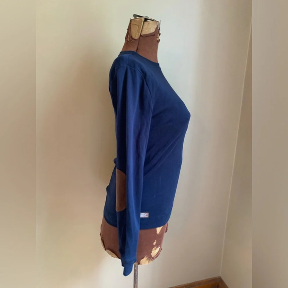 Lauren Ralph Lauren Women shirt academia long Sleeve suede Elbow Patches Top - Picture 4 of 7
